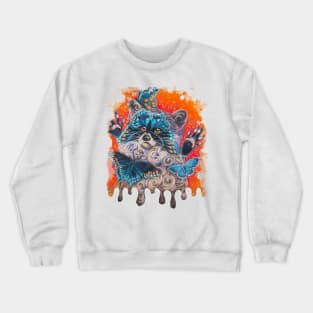 Butterfly Raccoon Crewneck Sweatshirt